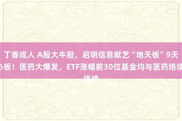 丁香成人 A股大牛股，启明信息献艺“地天板”9天6板！医药大爆发，ETF涨幅前30位基金均与医药络续