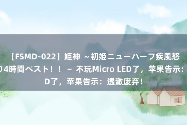 【FSMD-022】姫神 ～初姫ニューハーフ疾風怒濤の初撮り4時間ベスト！！～ 不玩Micro LED了，苹果告示：透澈废弃！