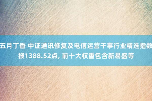 五月丁香 中证通讯修复及电信运营干事行业精选指数报1388.52点， 前十大权重包含新易盛等