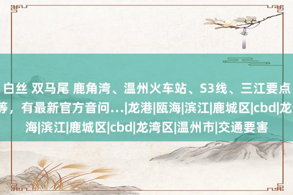 白丝 双马尾 鹿角湾、温州火车站、S3线、三江要点工程、CBD金融广场等，有最新官方音问…|龙港|瓯海|滨江|鹿城区|cbd|龙湾区|温州市|交通要害