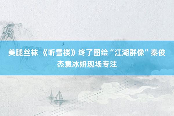 美腿丝袜 《听雪楼》终了图绘“江湖群像”秦俊杰袁冰妍现场专注